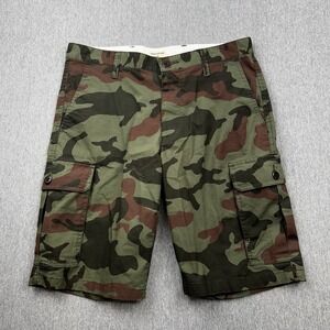 Dockers Men's Camouflage Cargo Shorts Flat Front Casual Outdoor Size 32 *FIT 34*